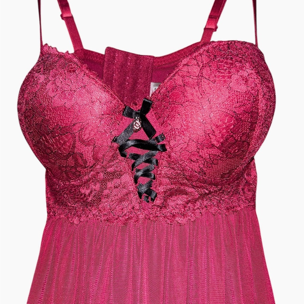 Daisy Fuentes Elegant Lace Babydoll Intimate Lingerie size s